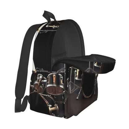 Cool Drum Set Travel Backpack for Men Women 15.6 inch Laptop Backpack Casual Daypack for Weekender - color: Cool Drum Set