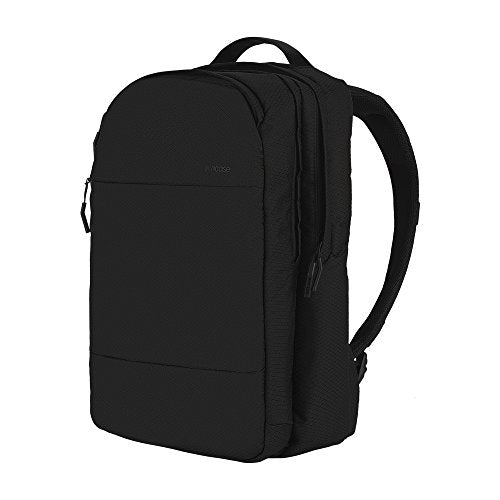Incase City Backpack - 24L Main Storage Compartment with 16" Faux Fur Laptop Pocket, Quick Access Pocket, Everyday Tech Pack (Diamond Ripstop Black) - color: Diamond Ripstop Black