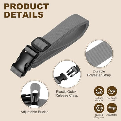 PATIKIL Utility Straps with Quick Release Buckle, (1 Inch x 6 Feet, Gray) (3 Pcs) Adjustable Luggage Polyester Straps Backpack Webbing, Suit for Sleeping Bag/Camping/Hiking - color: Gray, size: 1 Inch x 6 Feet