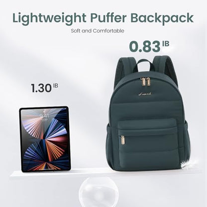LOVEVOOK Mini Backpack Purse for Women, Small Puffer Lightweight Backpack, Casual Daily Daypack Purse for Women, back pack with Anti-theft Pocket for Travel-Teal - color: Teal