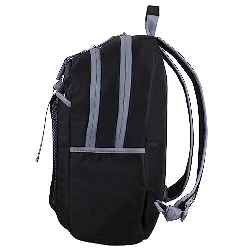 FUEL Lunch Backpack Set Teens Student Water Resistant Bookbag Bag Soft Reusable Insulated Cooler Lunch Box Thermal Travel Office Lunch Bag, Black - color: Black W/ Grey