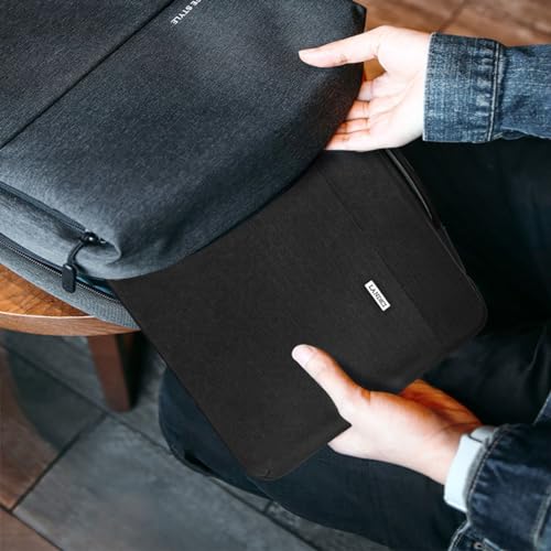 LANDICI 360°Laptop Sleeve Case 14 15 Inch Compatible with MacBook Air 15 M2/M3/M4 2022-2025, MacBook Pro 15, Hp chromebook 14, Waterproof Computer Bag Cover with Handle, Black - color: New Black, size: 14-15 inch