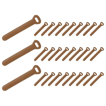 PATIKIL 30Pcs Leather Zipper Pull, 2.6" Replacement Zipper Puller Extender Backpack Luggage Sliders for Handbags Suitcases Bags Wallets Jackets Coats Pull Tabs, Dark Khaki - color: Dark Khaki