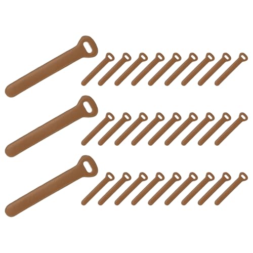 PATIKIL 30Pcs Leather Zipper Pull, 2.6" Replacement Zipper Puller Extender Backpack Luggage Sliders for Handbags Suitcases Bags Wallets Jackets Coats Pull Tabs, Dark Khaki - color: Dark Khaki
