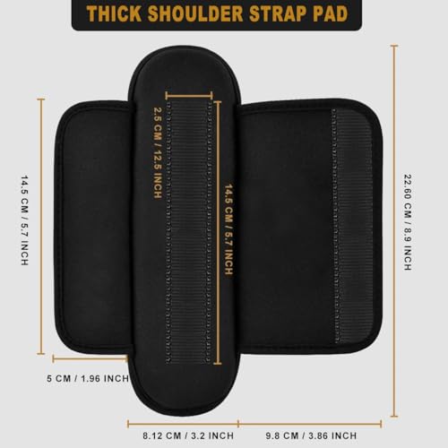 ZINMARK 2Pcs Tactical Shoulder Pad, Ultra-Thick Comfort Cushion for Vest Straps, Backpacks, Breathable & Shock-Absorbing,Black - color: Black