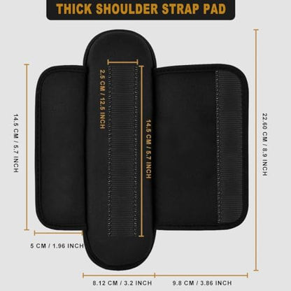 ZINMARK 2Pcs Tactical Shoulder Pad, Ultra-Thick Comfort Cushion for Vest Straps, Backpacks, Breathable & Shock-Absorbing,Black - color: Black