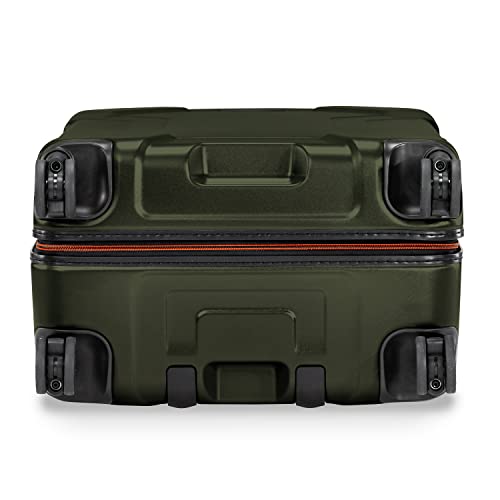 Briggs & Riley 27 Inch Medium Checked Luggage - Hardshell Heavy Duty Travel Suitcase Spinner with TSA Lock - Integrated Garment Compartment System - Torq Collection - Hunter Green - color: Hunter, size: 27"