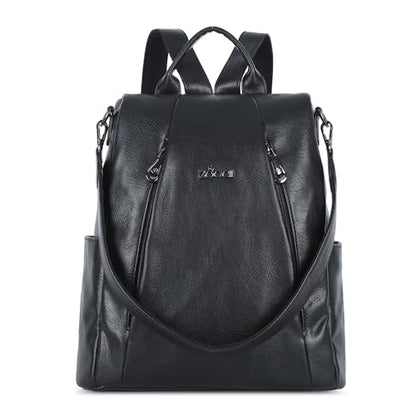ZOCAI Backpack Purse for Women Medium Anti-Theft Backpacks Purses Design Leather Shoulder Bags with Removable Strap - color: 2-classic Black
