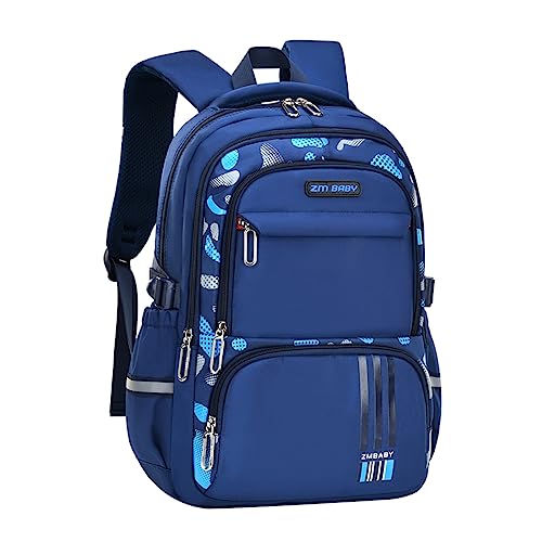 Bansusu Camo Backpacks for Boys Middle School Elementary, Camouflage School Bags Bookbags Kids Back Packs for Teens Boys - color: Style D - Dark Blue