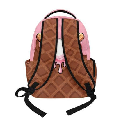 Suobstales Baseball Ice Cream Drip Print Kids Backpack for Girls Boys, Large Capacity Lightweight Bookbag Students School Bag Rucksack Travel Daypack for Kindergarten Preschool Elementary - color: Baseball Ice Cream Drip 4
