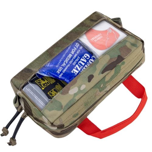 KRYDEX Clear Top Insert Bag with Hook Panel Tactical Packing Cube Travel Organizer Bag (Samll-MC) - color: Samll-MC