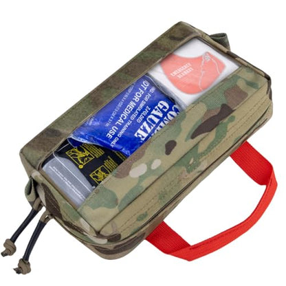 KRYDEX Clear Top Insert Bag with Hook Panel Tactical Packing Cube Travel Organizer Bag (Samll-MC) - color: Samll-MC