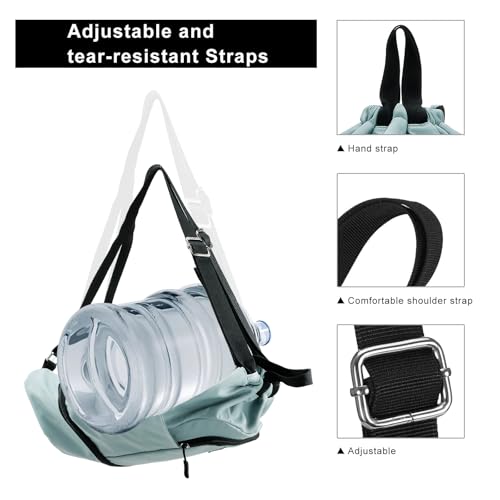 Kamo Drawstring Backpack Bag - Sport Swimming Yoga Backpack with Shoe Compartment, Two Water Bottle Holder for Men Women Large String Backpack Athletic Sackpack for Travel - color: Light Blue
