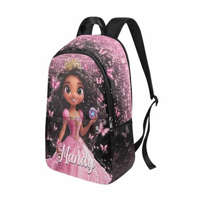 M YESCUSTOM Back to School Custom Backpack For Kids, Personalized Princess Pattern Backpacks For Girls, Customized Name Backpacks, Custom Bookbag Set Gifts for Daughter Granddaughter - color: D08