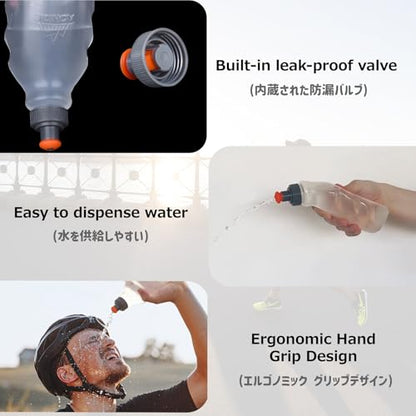 Azarxis Running Water Bottles Flask BPA Free Leakproof Hydration Vest Packs Waist Belt Replacement for Triathlon Marathon Hiking Cycling Climbing Runner - color: #1 170ml / 5.7oz - 2 Pack