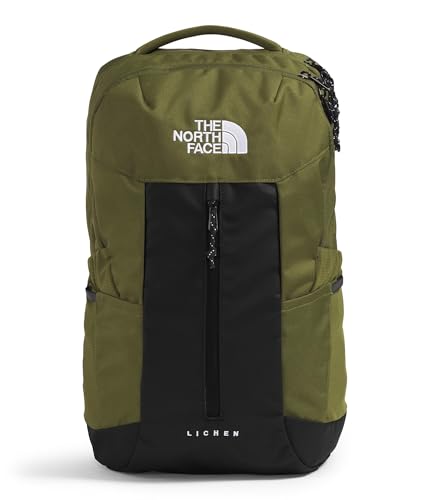 The North Face Lichen Daypack - Everyday Commuter Backpack, Laptop Sleeve, Water Bottle Pockets, Center Front Pouch, Woodland Green/TNF Black, One Size - color: Woodland Green/Tnf Black