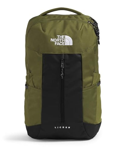 The North Face Lichen Daypack - Everyday Commuter Backpack, Laptop Sleeve, Water Bottle Pockets, Center Front Pouch, Woodland Green/TNF Black, One Size - color: Woodland Green/Tnf Black