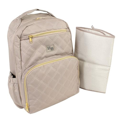Hudson Baby Unisex Baby Premium Diaper Bag Backpack and Changing Pad, Taupe, One Size - color: Taupe