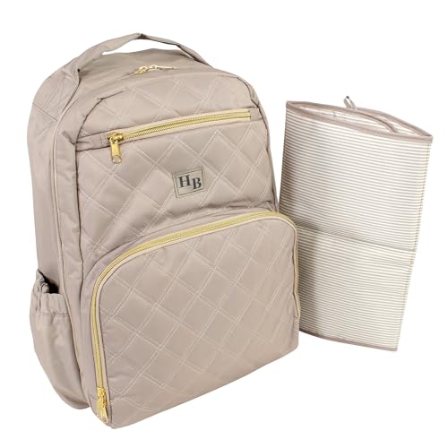Hudson Baby Unisex Baby Premium Diaper Bag Backpack and Changing Pad, Taupe, One Size - color: Taupe