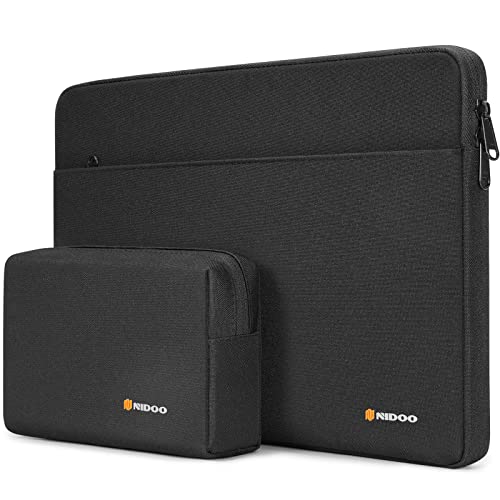 NIDOO 15 Inch Laptop Sleeve Water-Resistant Carrying Case for 15" Surface Book 3 2 Laptop 3/16" MacBook Pro M4 M3 2024 / ThinkPad Z16 / 15.6" Lenovo Yoga 7i / Dell XPS 15 / HP EliteBook 450 - color: Black, size: 15/16 inch MacBook Pro