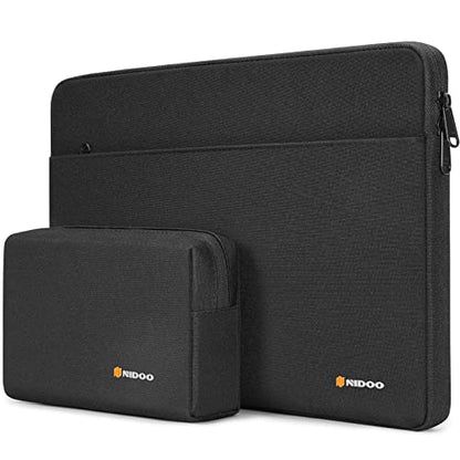 NIDOO 15 Inch Laptop Sleeve Water-Resistant Carrying Case for 15" Surface Book 3 2 Laptop 3/16" MacBook Pro M4 M3 2024 / ThinkPad Z16 / 15.6" Lenovo Yoga 7i / Dell XPS 15 / HP EliteBook 450 - color: Black, size: 15/16 inch MacBook Pro