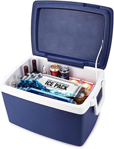 Reusable Ice Packs for Coolers Long Lasting Gel Freezer Packs for Cooler Bag Cooler Backpack Lunch Box, Keeps Food Cold Fresh (9.8"x9.8"x2P) - size: Medium-2pk