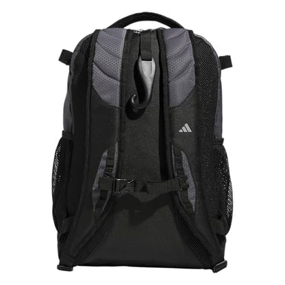 adidas Utility XL Baseball Backpack – Helmet, Shoes, Bat Storage, 34L - color: Onix Grey/Black