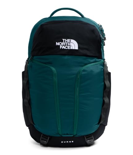 THE NORTH FACE Surge Commuter Laptop Backpack | Daypack With Water Repellent Finish, 16" Laptop Sleeve, Reflective Details - color: Pacific Teal/Tnf Black, size: One Size