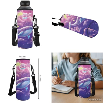 Dolphin Backpack for Girls Backpacks with Lunch Box Water Bottle Carrier and Pencil Case 4 Pieces Lightweight 1st Grade Backpack Girls Bookbag for Kindergarten School Supplies - color: Dolphin