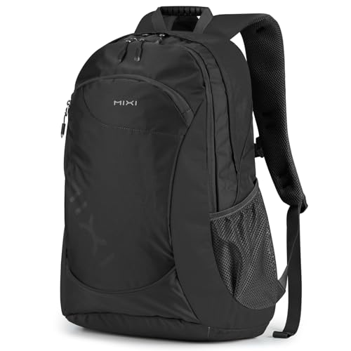 mixi 45L Ultra Lightweight Waterproof Travel Backpack, 21 inch Casual Daypack for Men Women, Durable Spacious Bag for Travel, Sports, Camping, Hiking & College, Black - color: Black, size: 21 Inch