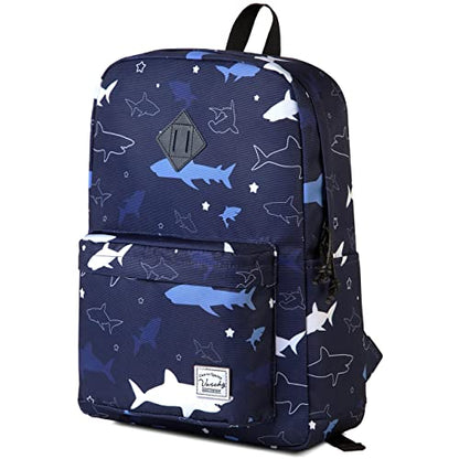 VASCHY Backpack for School, Lightweight Water Resistant Bookbag Casual Daypack for Man/Boys Shark - color: Z-shark