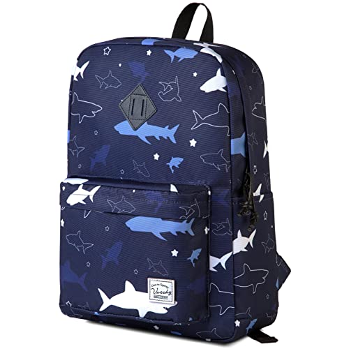 VASCHY Backpack for School, Lightweight Water Resistant Bookbag Casual Daypack for Man/Boys Shark - color: Z-shark
