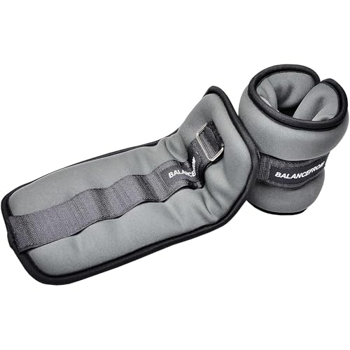 Fitvids Fully Adjustable Ankle Wrist Arm Leg Weights, 1-20LBS, Multiple Options - style: 3 lbs each (6-lb pair), Gray