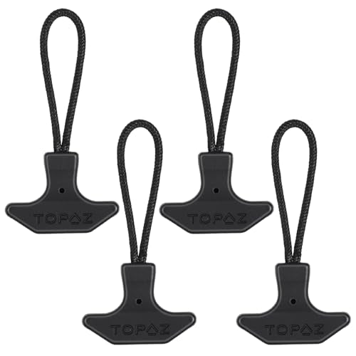 4PCS T-Shaped Zipper Pull Replacement - Durable TPU Zipper Pulls for Luggage, Backpacks, Jackets - Universal Zippers Repair Kit with Extender Tabs, Slider Replacement