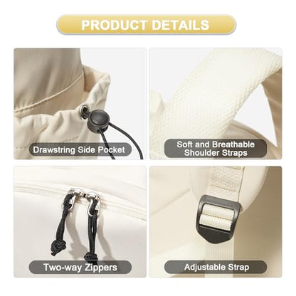 Backpack Lightweight bag Waterproof college backpack for cute Aesthetic backpacks Casual Daypack for Men Women(Beige) - color: A-beige