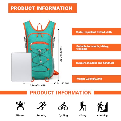 20L Hiking Backpack Lightweight Water-Resistant, Small Packable Foldable Daypack for Travel Men Women (shenhuise-da) - color: Shenhuise-da