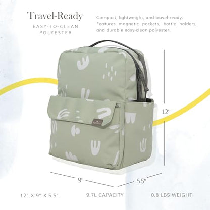 RED ROVR Mini Roo Lightweight Backpack | 6 pockets for everyday essentials (Pear Doodle) - color: Pear Doodle