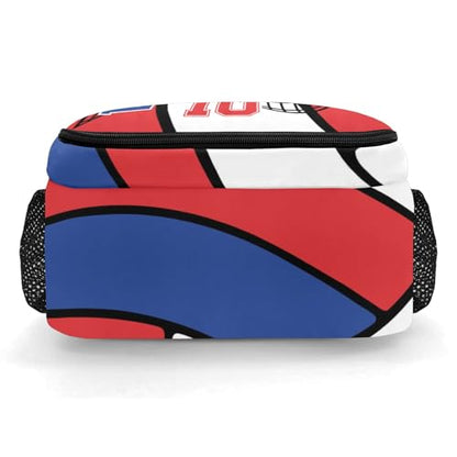 Volleyball Blue Red Shoulder Backpack Bag for Sports Travelling Hiking Camping - color: Muilti 12