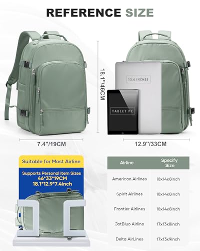 coofay Vacuum Backpack Travel with Pump Vacpack Backpack with Vacuum System Travel Compression Backpacks for Women Mochila De Viaje Carry on Luggage - color: B-army Green
