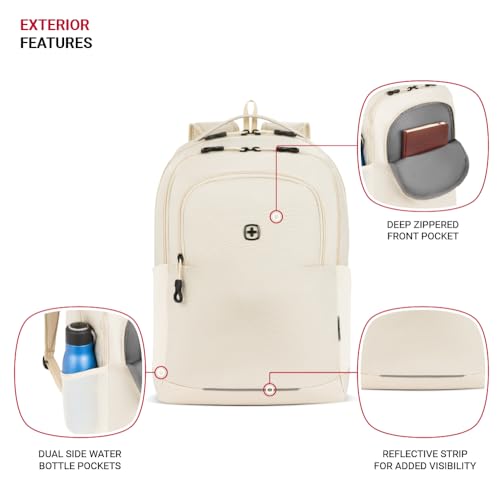 SwissGear Orientation Laptop Backpack, Sandshell, 17"x12"x7" - color: Sandshell, style: Orientation