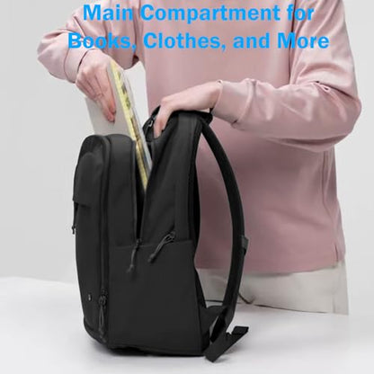 PUREVAVE YKK Zipper Travel Laptop Backpack for Men, and Women - color: Charcoal Black