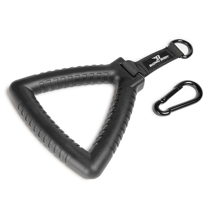 Bionic Body Tri-Grip Single Handle with Carabiner Clip Workout Resistance Tube Accessory BBTG-005, 2.50 x 7.00 x 8.00 inches