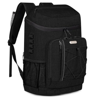 HXLGMD Backpack Coolers Insulated Leak Proof 30 Cans, Soft Sided Insulated Cooler Bags Ice Chest Backpack for Beach Travel Camping, with Reusable Ice Packs - color: Black