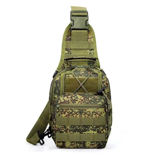 Viriber Tactical Backpack, Waterproof Military Cross-body Molle Sling Shoulder Backpack Chest Bag for Outdoor Every Day Carry Khaki Green ACU - color: Green Acu