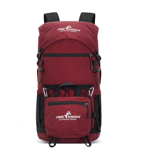 Bseash 30L Lightweight Hiking Backpack, Outdoor Sport Waterproof Travel Bag Daypack for Cycling Climbing Skiing (Red) - color: Red