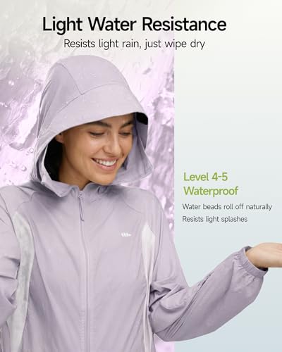 BENEUNDER Women's UPF 50+ Lightweight Sun Protection Jacket Athletic Short Hoodie - color: Purple, size: Medium
