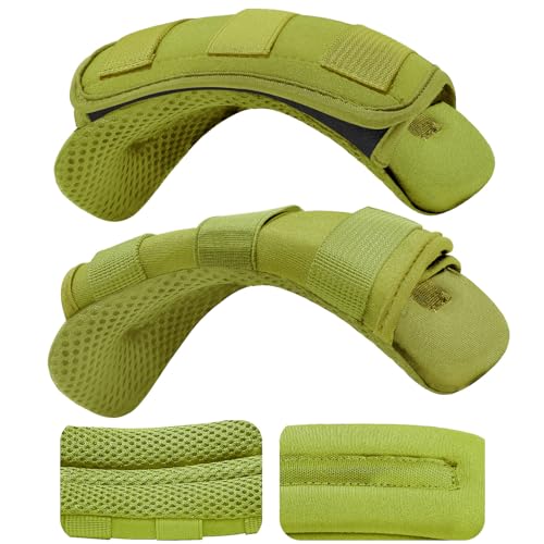 ZINMARK 2Pcs Thick Cushioned Shoulder Pads, Anti-Slip Design and Breathable Mesh Pads for Shoulder Strap,Soft and Comfortable - color: Army Green