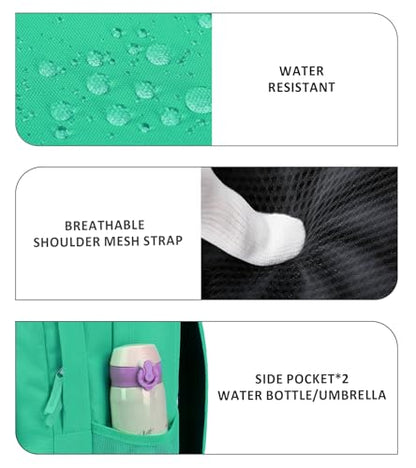 abshoo Classical Basic Womens Travel Backpack For College Men Water Resistant Bookbag (Teal) - color: Teal, size: 16.5 Inc