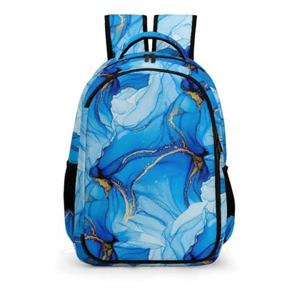 Carry On Anti Theft Laptop Backpack Trippy Tie Dye Blue, Large Sturdy Travel Bag with Multi Compartments for Business Weekender Hiking - color: Pattern (260)