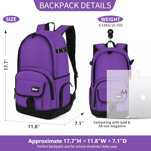 rickyh style School Backpack Travel Bag for Men & Women Lightweight College Back Pack with Laptop Compartmen - color: 04zise